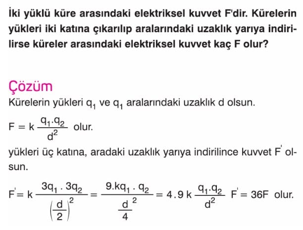 Elektriksel Kuvvet Sorulari Cozumleri Coulomb Kuvveti 1