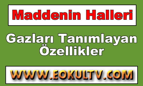 Gazları Tanımlayan Özellikler 9. Sınıf Kimya içeriğine ait görsel