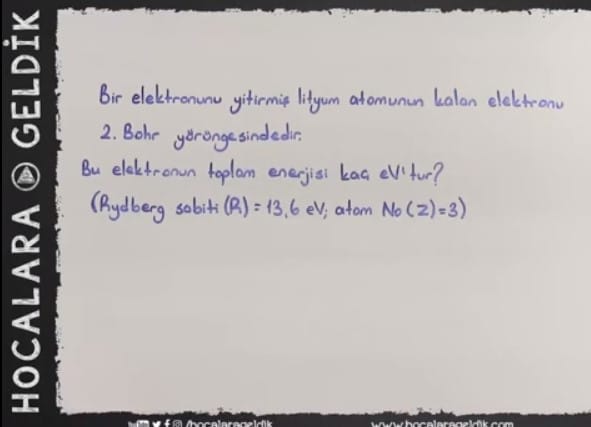 Atom Fiziğine Giriş ve Radyoaktivite Soru Çözümleri video 12. sınıf fizik içeriğine ait görsel