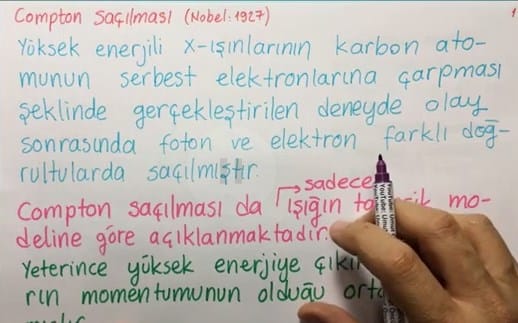 Compton Saçılması ve De Broglie dalga boyu konu anlatımı video 12. sınıf fizik içeriğine ait görsel