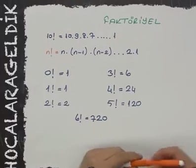 Faktöriyel Tyt Matematik içeriğine ait görsel