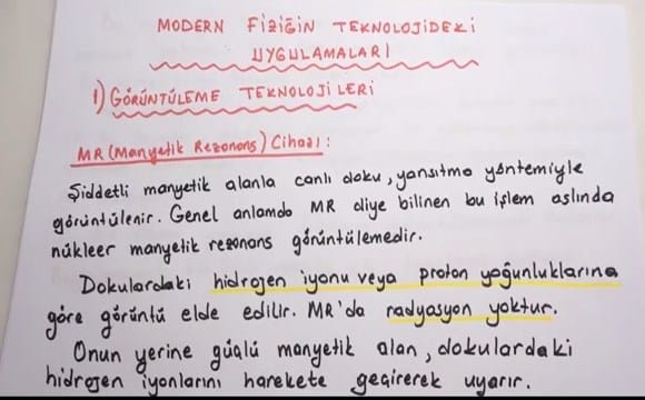 Görüntüleme Teknolojileri konu anlatımı video 12. sınıf fizik içeriğine ait görsel