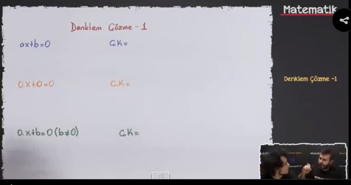 9. sınıf birinci dereceden denklemler video içeriğine ait görsel