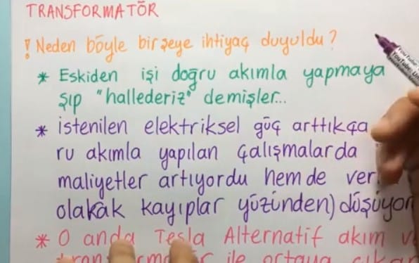 Transformatörler video konu anlatımı 11. sınıf fizik içeriğine ait görsel