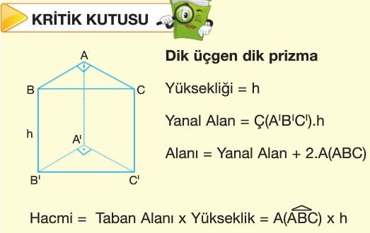 Dik Ucgen Prizma Alani Haci Formul