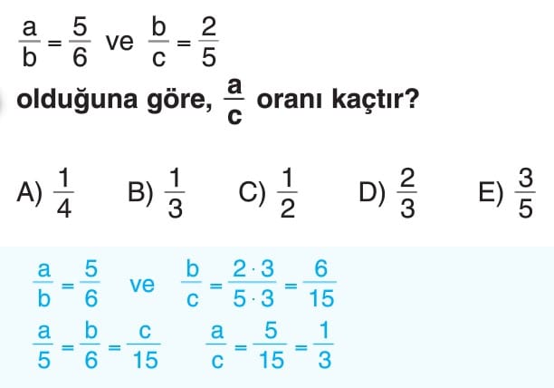 9. Sınıf Oran Ve Orantı Soruları 3