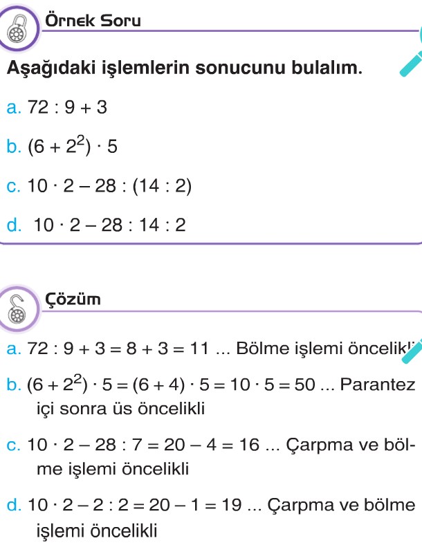 Dogal Sayilarla Islemler 6 Sinif Konu Anlatimi Test Sorulari Coz Ders Notu