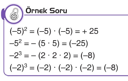 Tam Sayilarin Kuvveti 7 Sinif Konu Anlatimi Testleri Sorulari Coz