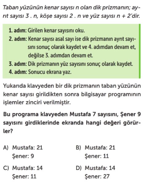 8. Sınıf Dik Prizmalar Test Çöz, Lgs Matematik Çözümlü Sorular