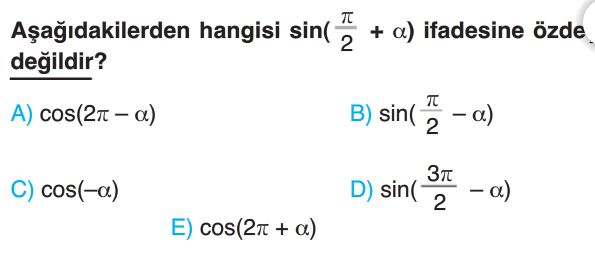 Trigonometrik Fonksiyonlar Test Çöz 11. Sınıf Matematik Yeni Nesil