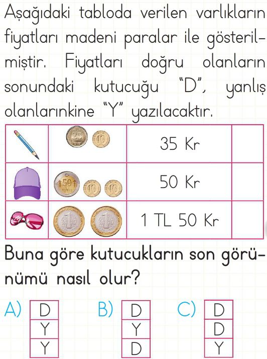 Paralarımız Test Çöz 2. Sınıf Matematik Testleri Yeni Nesil