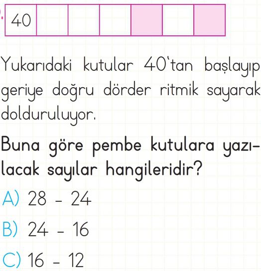 2. Sınıf Matematik 1. Ünite Testleri Yeni Nesil Sorular Çöz