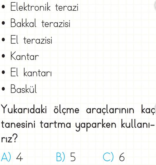 Tartma Test Çöz 2. Sınıf Matematik Testleri Yeni Nesil