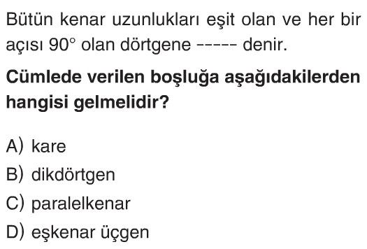 Üçgen Çeşitleri Ve Dörtgenler Test Çöz 5. Sınıf Matematik Testleri