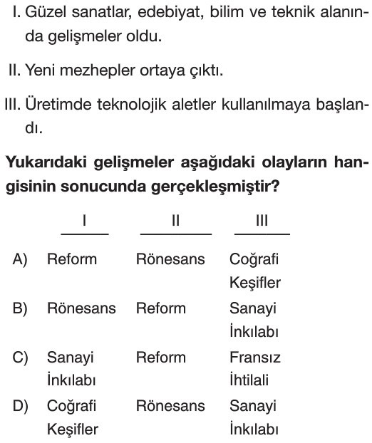 Bilimsel Birikim Test Çöz 7. Sınıf Sosyal Bilgiler Testleri